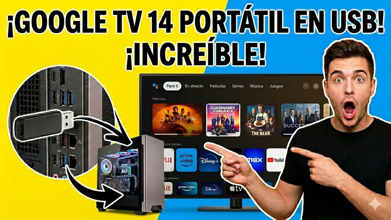 Google TV 14 Portátil en USB | ¡Mira Esto Antes de Comprarte un TV Box!