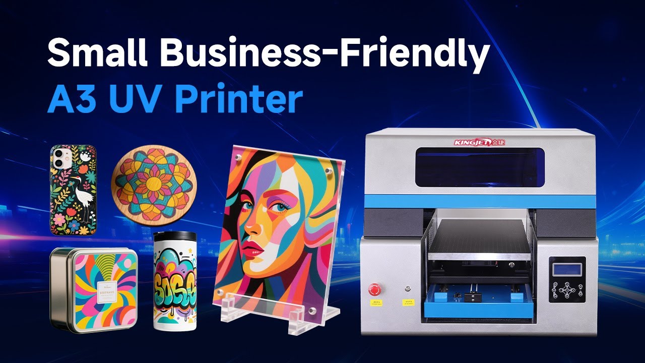KingJet KJ-3360UV Entry-Level Desktop A3 UV Printer/UV Flatbed Printer#uvflatbedprinter #a3uvprinter