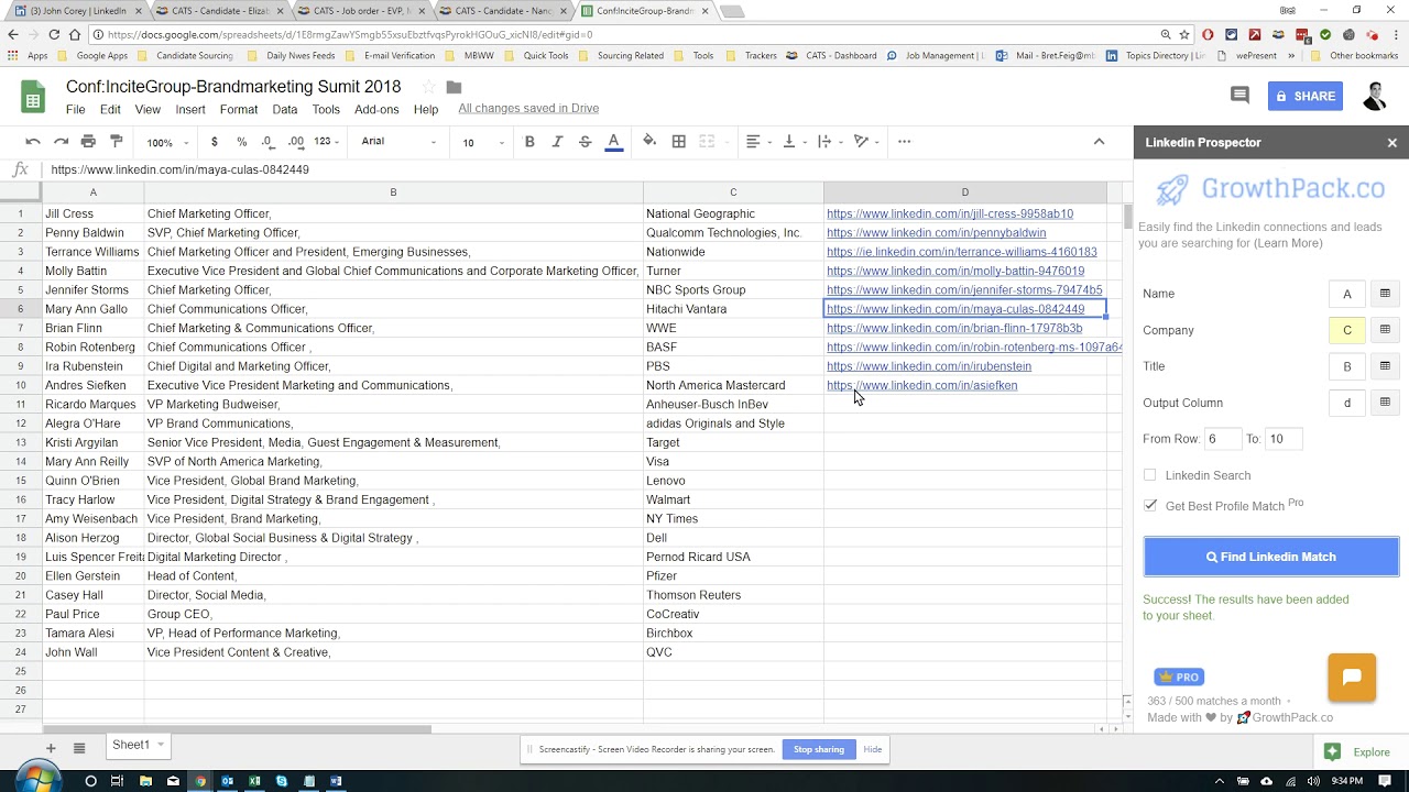 UnTech - Video 4 -  Linkedin Prospector - Google Sheets Extension