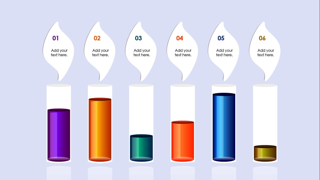 6 Candle light options infographic slide in PowerPoint