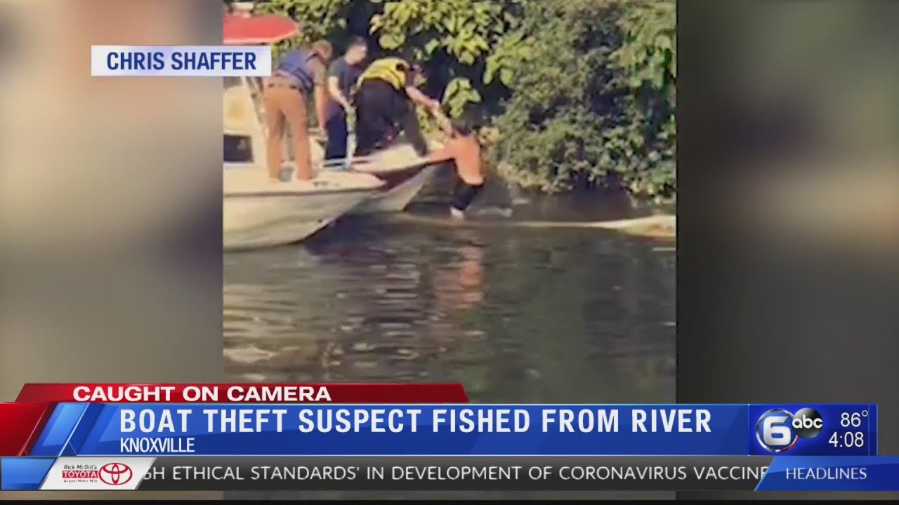 Knoxville booat theft suspect fished from river