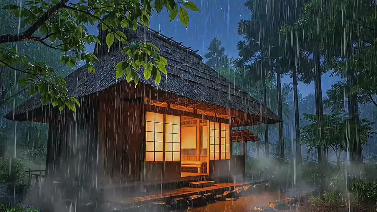 Relaxing Sleep Music | Sound of Rain and flowing water to Relieve Stress