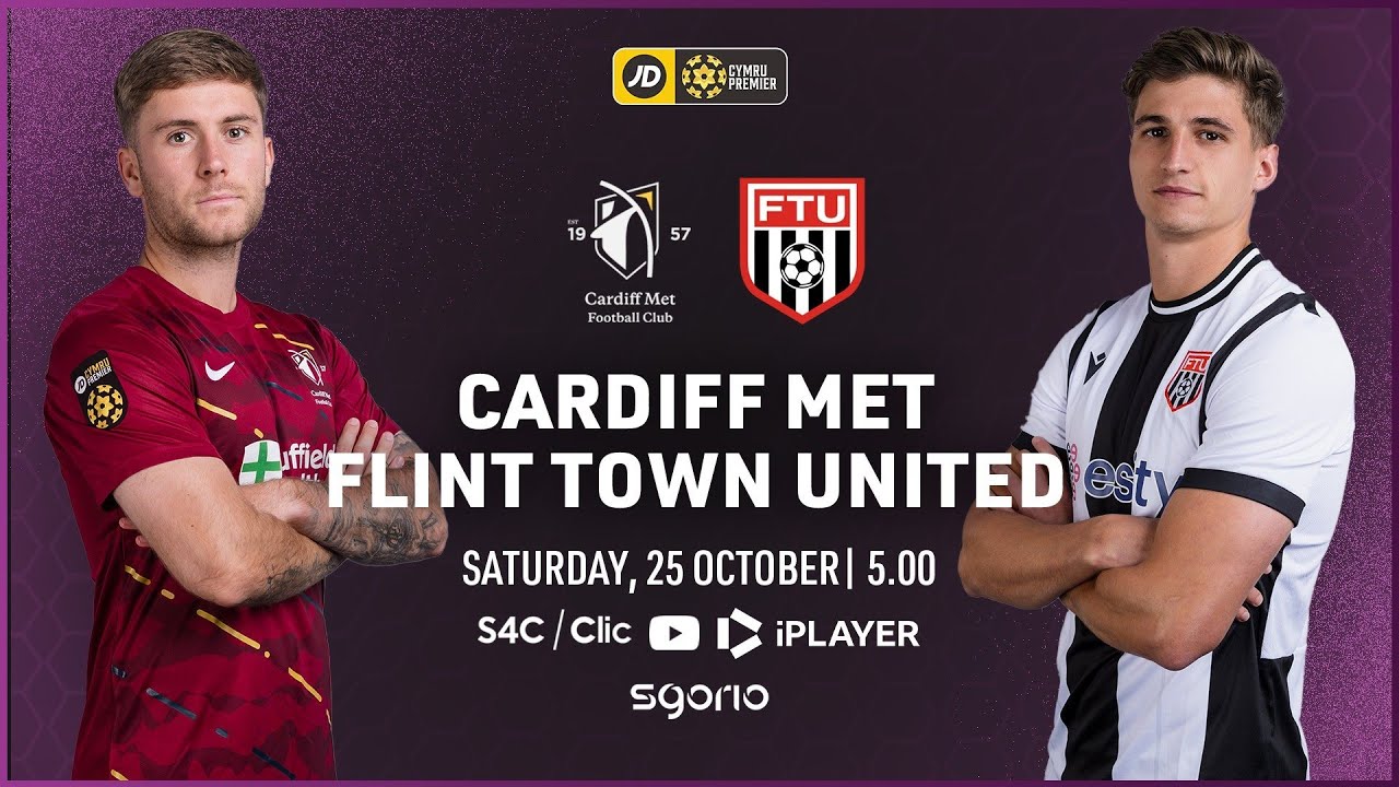 FULL MATCH: Cardiff Met v Flint Town United | JD Cymru Premier | English Commentary