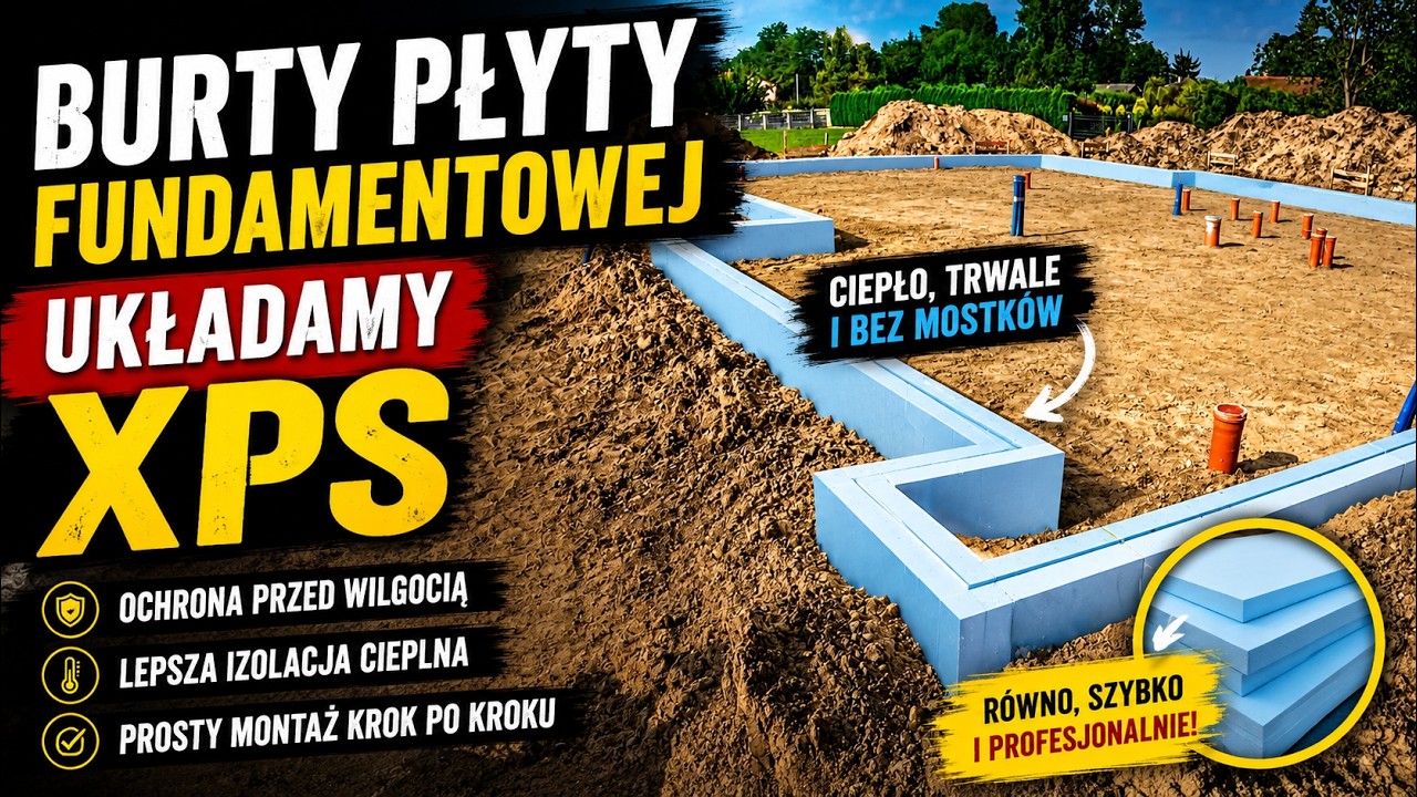 5. Burty płyty fundamentowej - układamy XPS