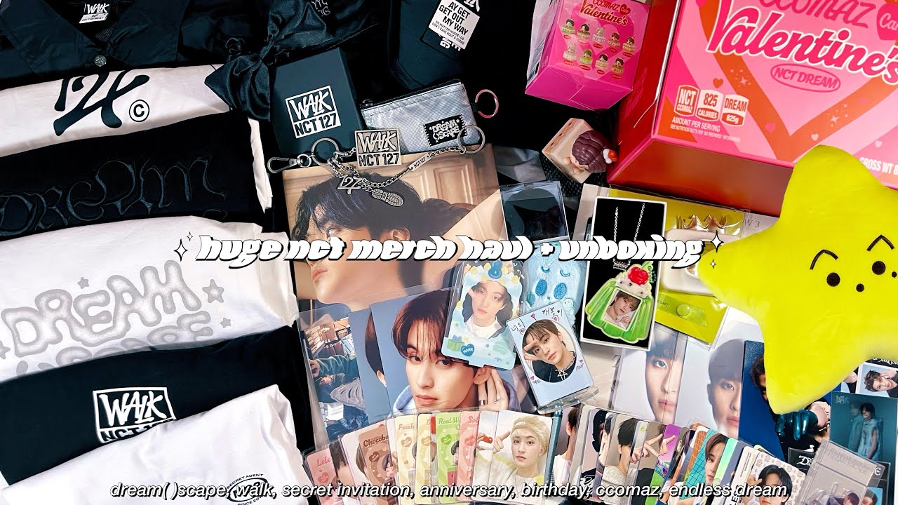 huge nct merch haul ✮ dreamscape, walk, secret invitation, anniversary, bday, ccomaz, endless dream