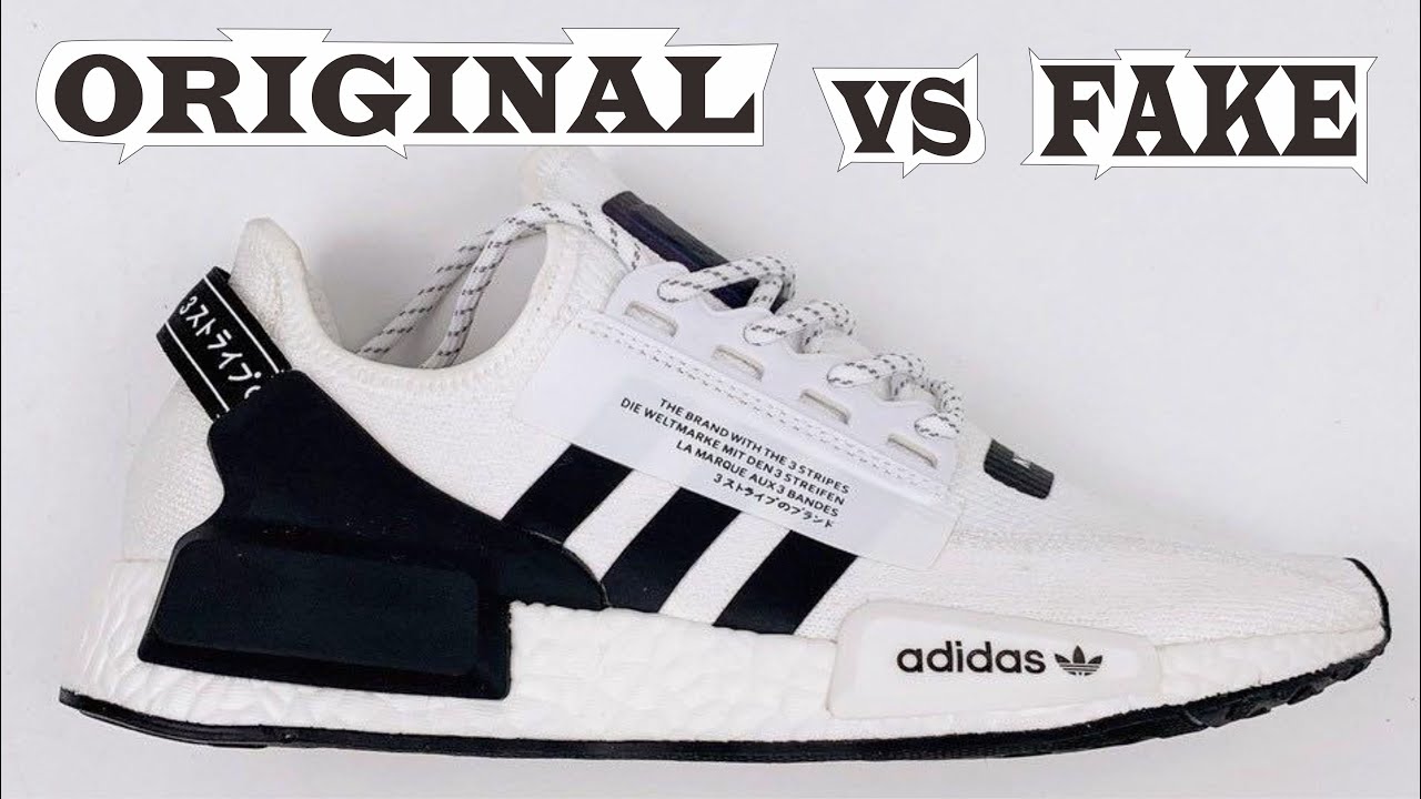 Adidas NMD R1 V2 Cloud White Original & Fake