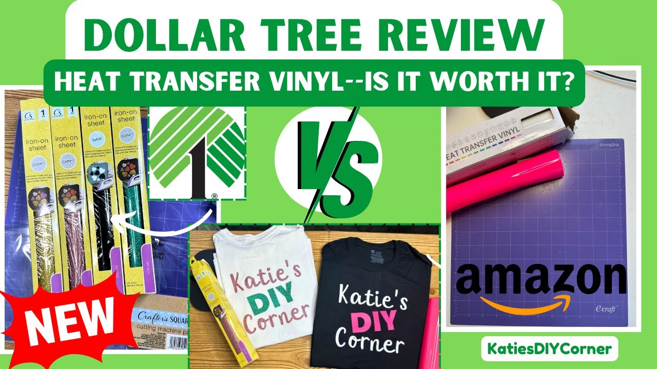 DOLLAR TREE has Heat Transfer Vinyl?! Does it actually work? Lets Test It! 👕
