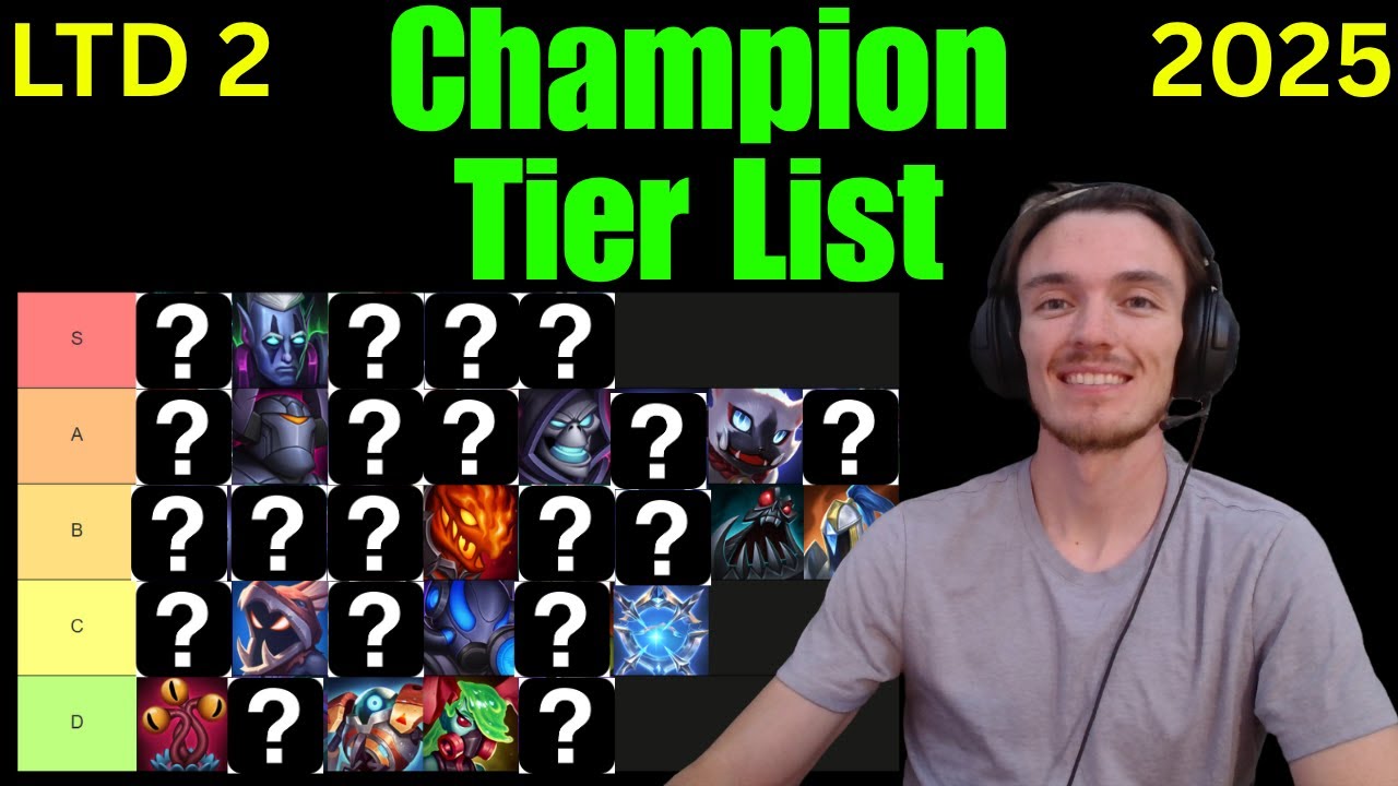 Champion Unit Tier List For 2025! Legion TD 2 Ranked/Classic/Strategy/Analysis/Guides