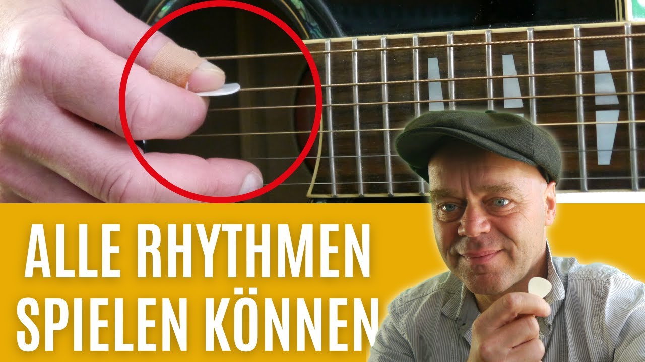 Mit Plektrum alle Rhythmen spielen können | Plektrum-Anschlag-Tutorial