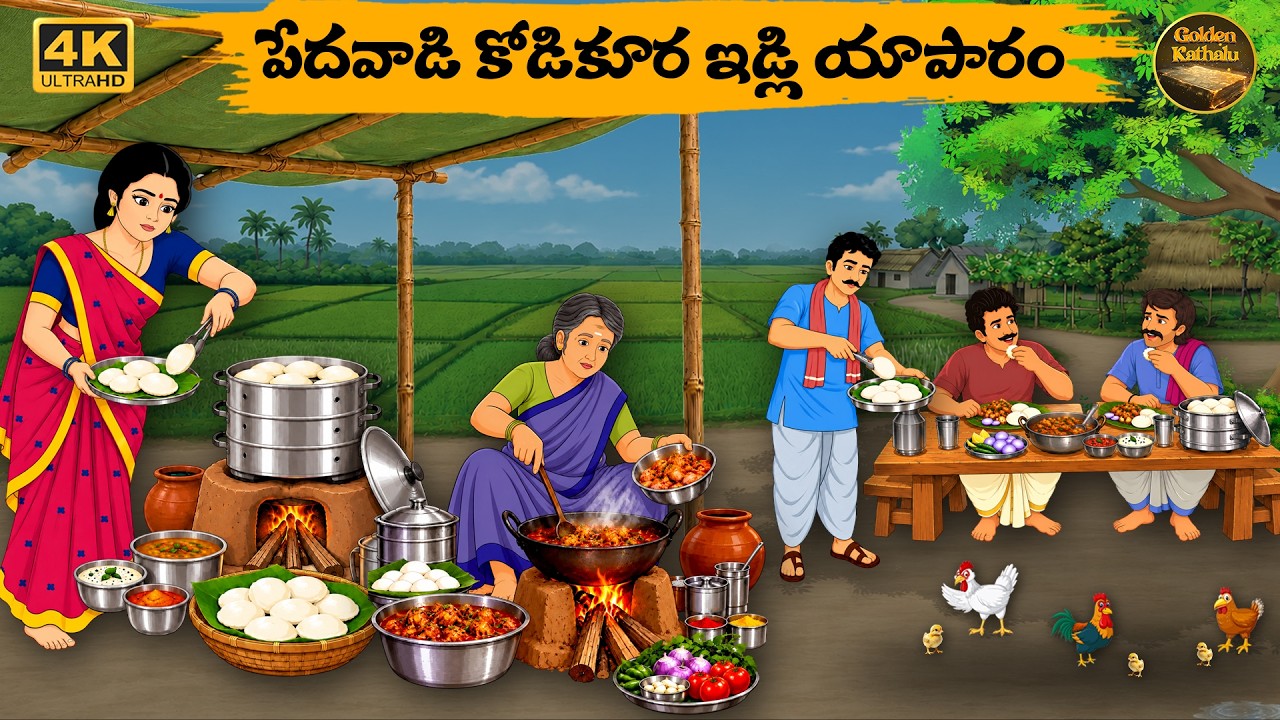 ముసలమ్మ కోడికూర ఇడ్లి యాపారం - Telugu stories -Golden Kathalu 76 - Neethi Kathalu - Moral Stories