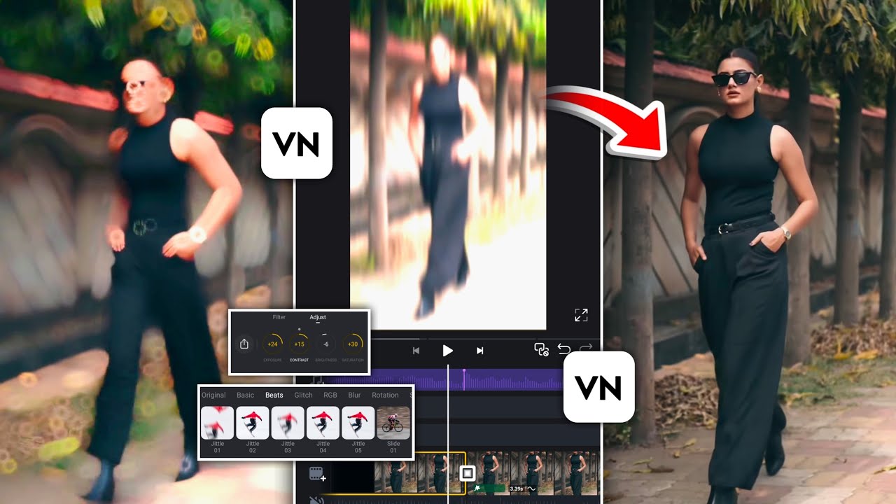 Trending Video Editing In Vn App | Walking Reels Video Editing In Vn App | Vn App Reels Editing