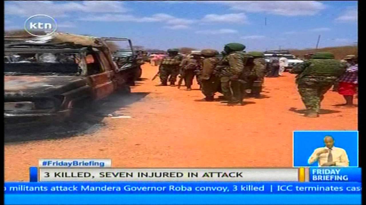 Police pursue Alshabaab Militia who attacked Mandera govenors Ali Roba’s convoy
