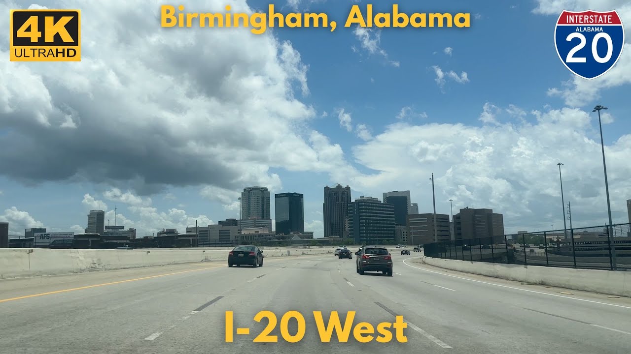 I-20 West - Birmingham, AL [4K]