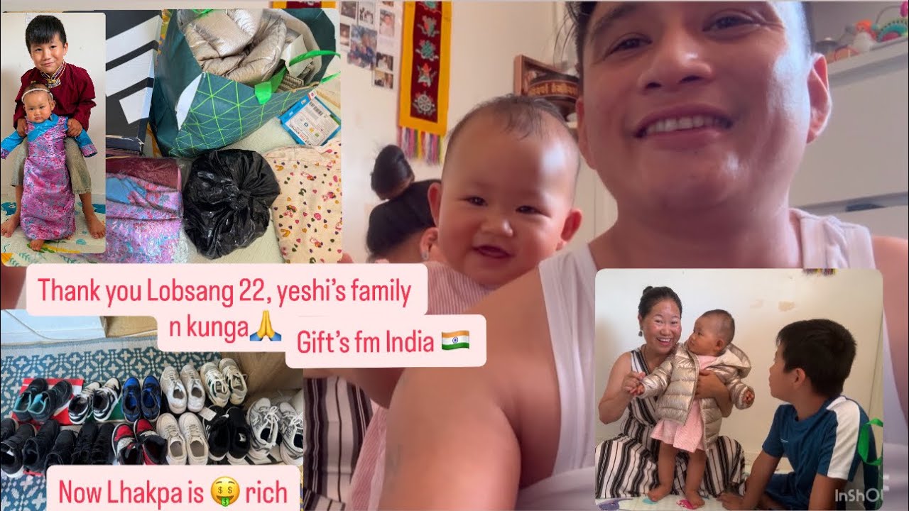 Gifts unboxing ❤️#lhakufamily #tibetanyoutuber #family #france 