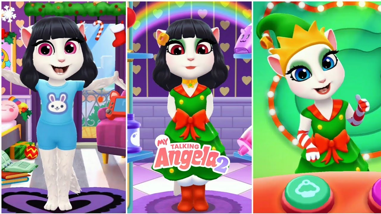 My Talking Angela 2 New Christmas Update Gameplay ☃️🎄| Merry Christmas Angela 🎁