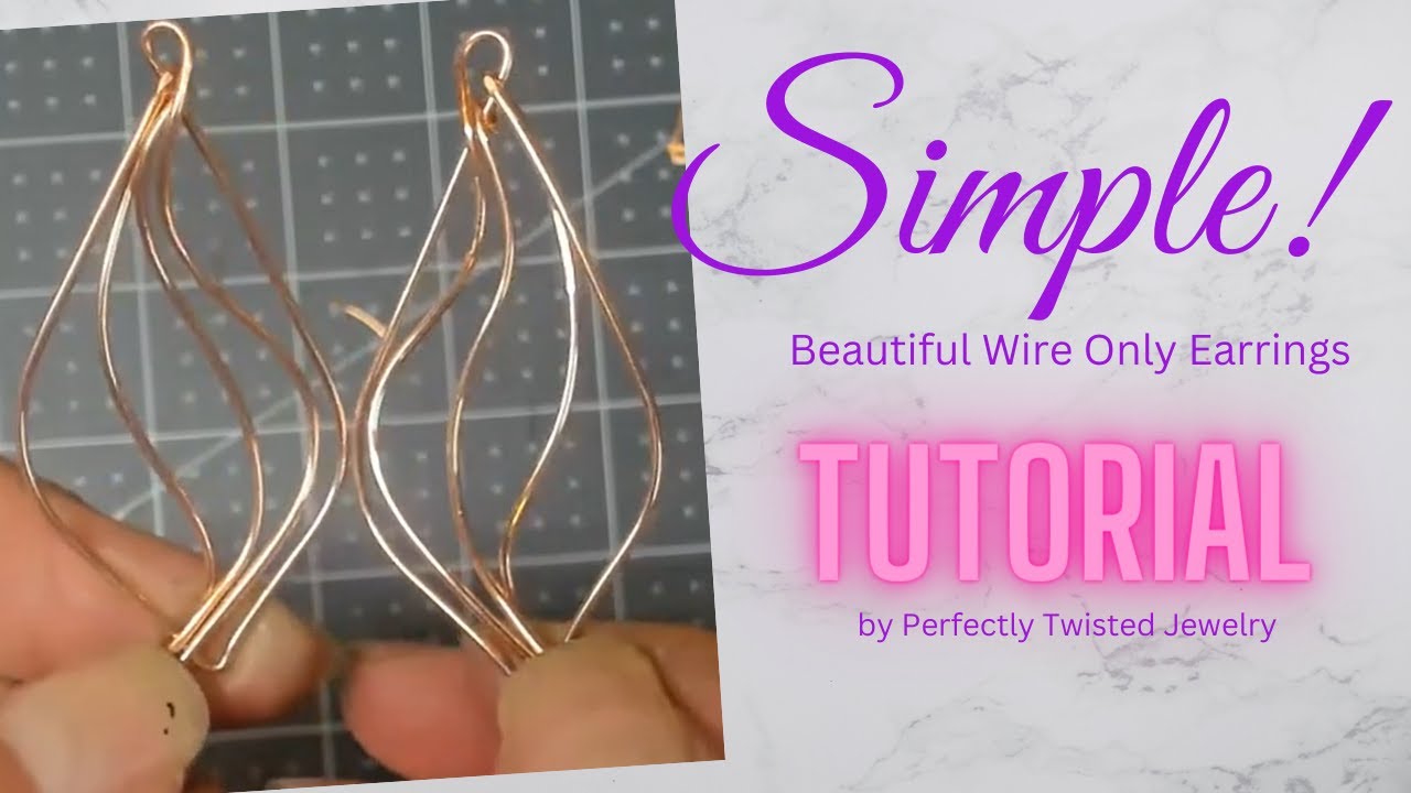 EASY Wire-only Earrings Tutorial!  Simple, elegant, unique and versatile!