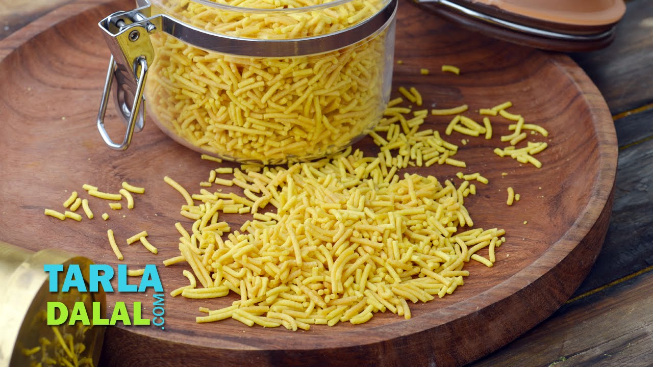 Sev Recipe, Home Sev, Besan Sev by Tarla Dalal