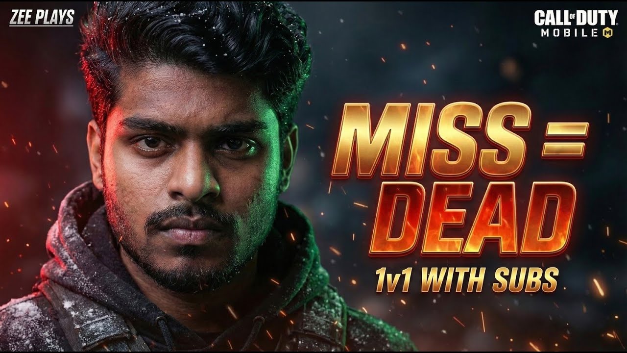 🔴😈 MISS = DEAD | 1v1 With Subs | Road to 1K 😎| CODM Live | ZEE PLAYS
