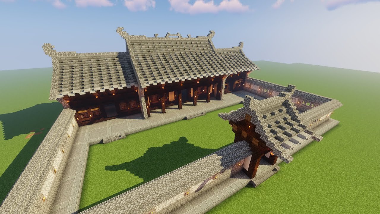 Minecraft 中式建築教學 - 中式民居