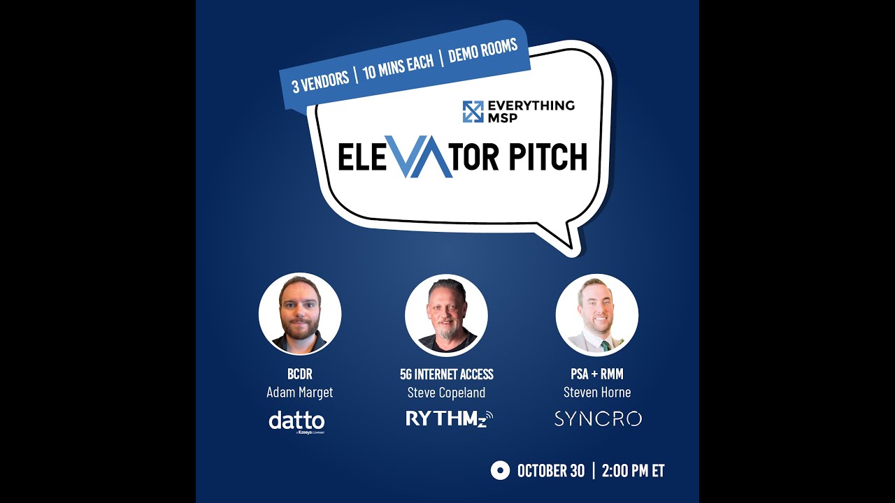 October Elevator Pitch 2025