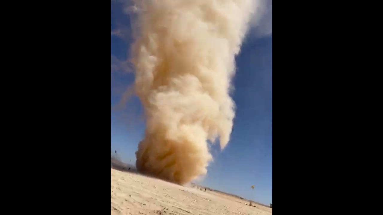 Men Run Toward Massive Dust Devil || ViralHog