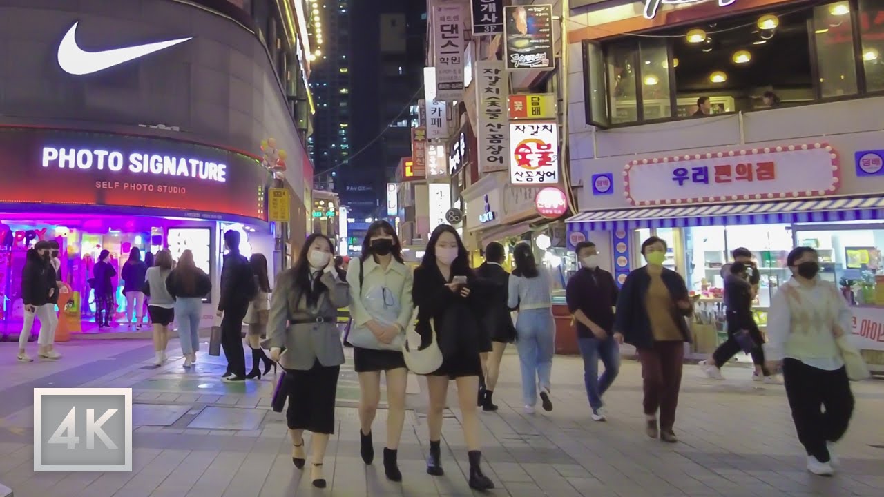 [4K] BUSAN Walker - Sunday Night Walk Around Seomyeon Moul | 서면몰