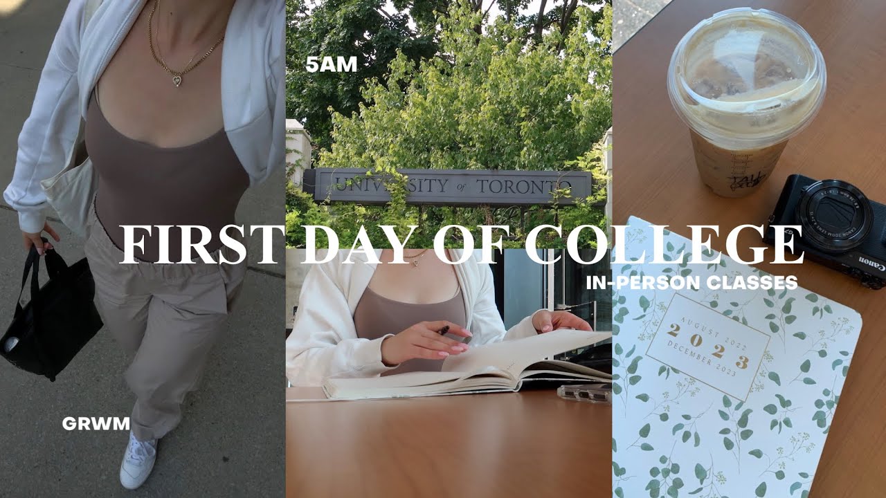 FIRST DAY OF UNI: 5am morning, grwm, in-person classes & studying 2022 (vlog)