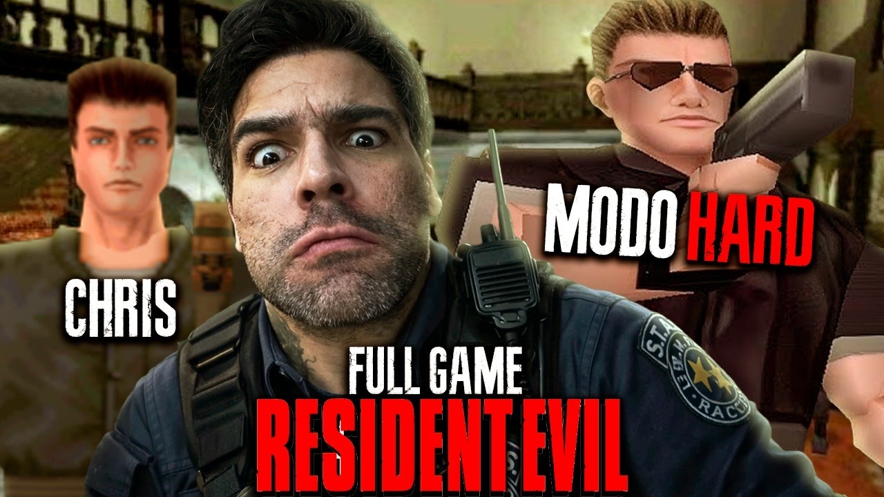 RESIDENT EVIL 1 (1996) CHRIS REDFIELD (HARD) - O &Iacute;NICIO DE TUDO! (JOGO COMPLETO)
