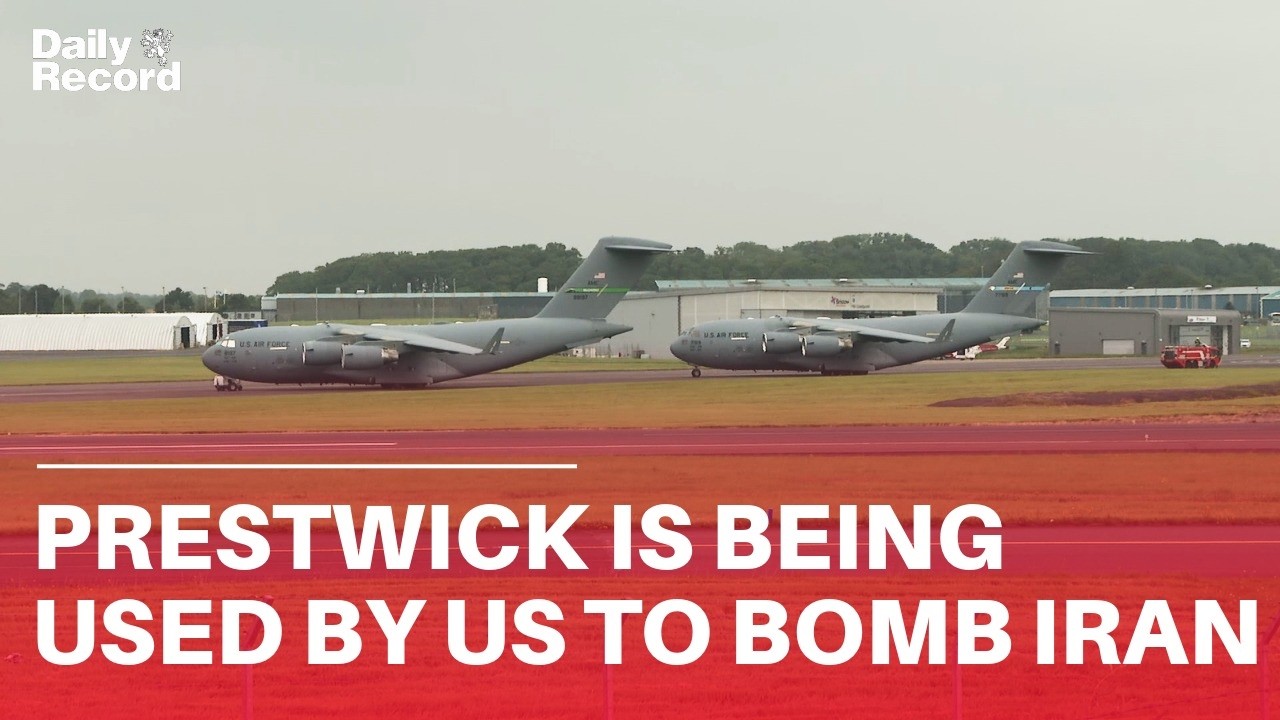 Prestwick Airport is being used to bomb Iran, says military intelligence expert