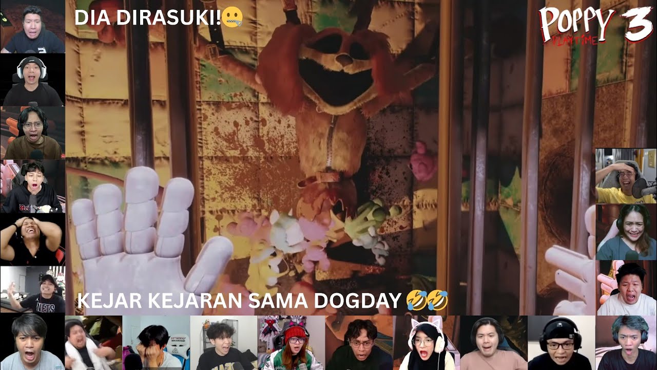 MOMENT DI KEJAR DOGDAY🤣 I DOGDAY KERASUKAN?😱 I SEMUANYA PANIK!! I POPPY PLAYTIME CHAPTER 3
