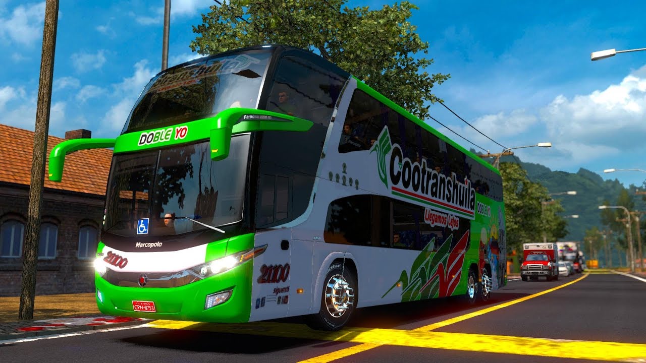 SALIENDO DEL RESTAURANTE EL ROBLE CON BUS COOTRANSHUILA!! | MARCOPOLO G7 1800 | COLOMBIA