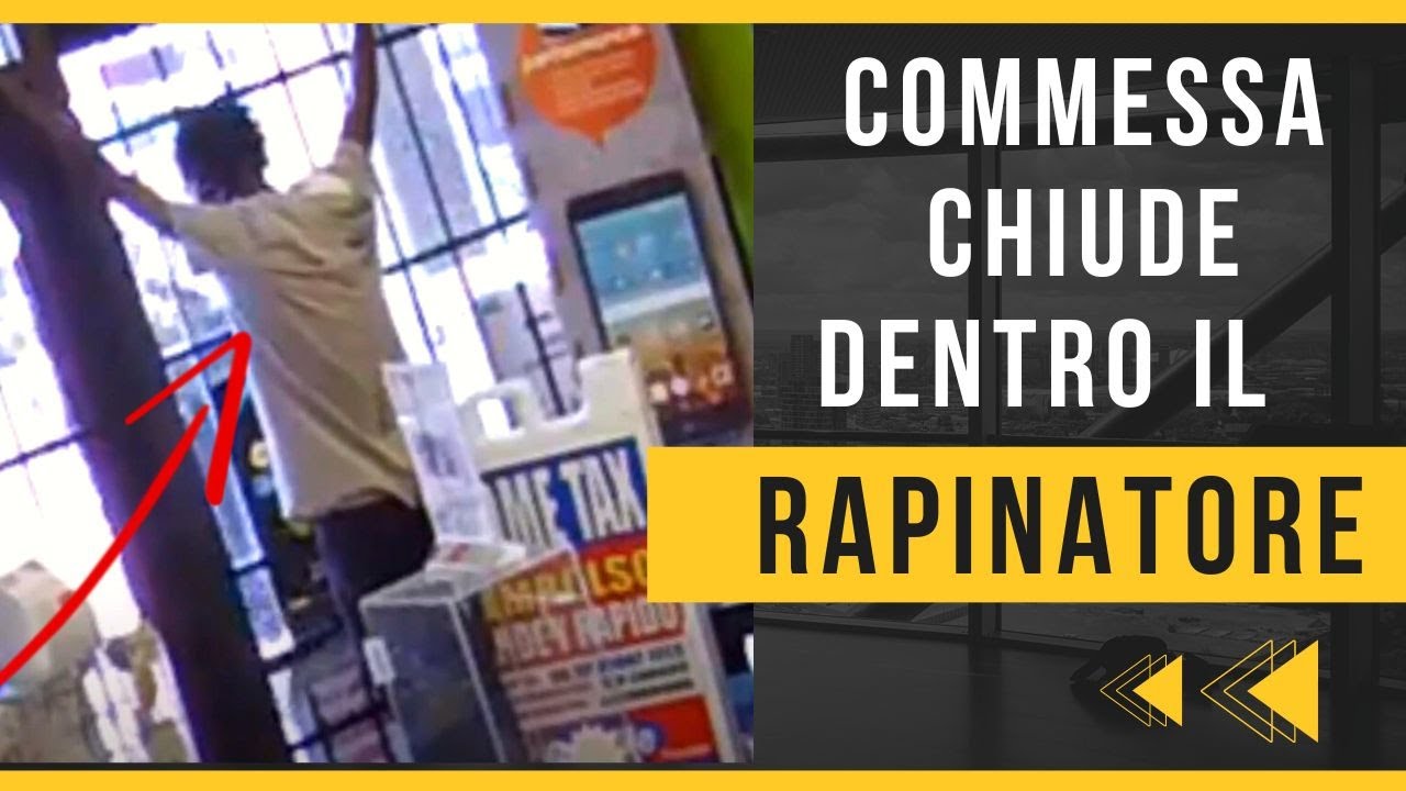 rapina in diretta in negozio