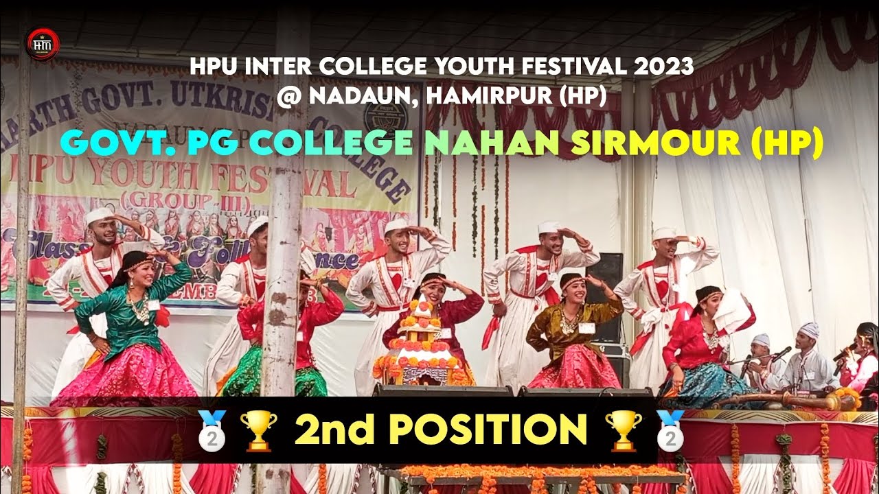 2nd Position || PG College Nahan Performance At Nadaun Hamirpur || Inter College Youth Festival 2023