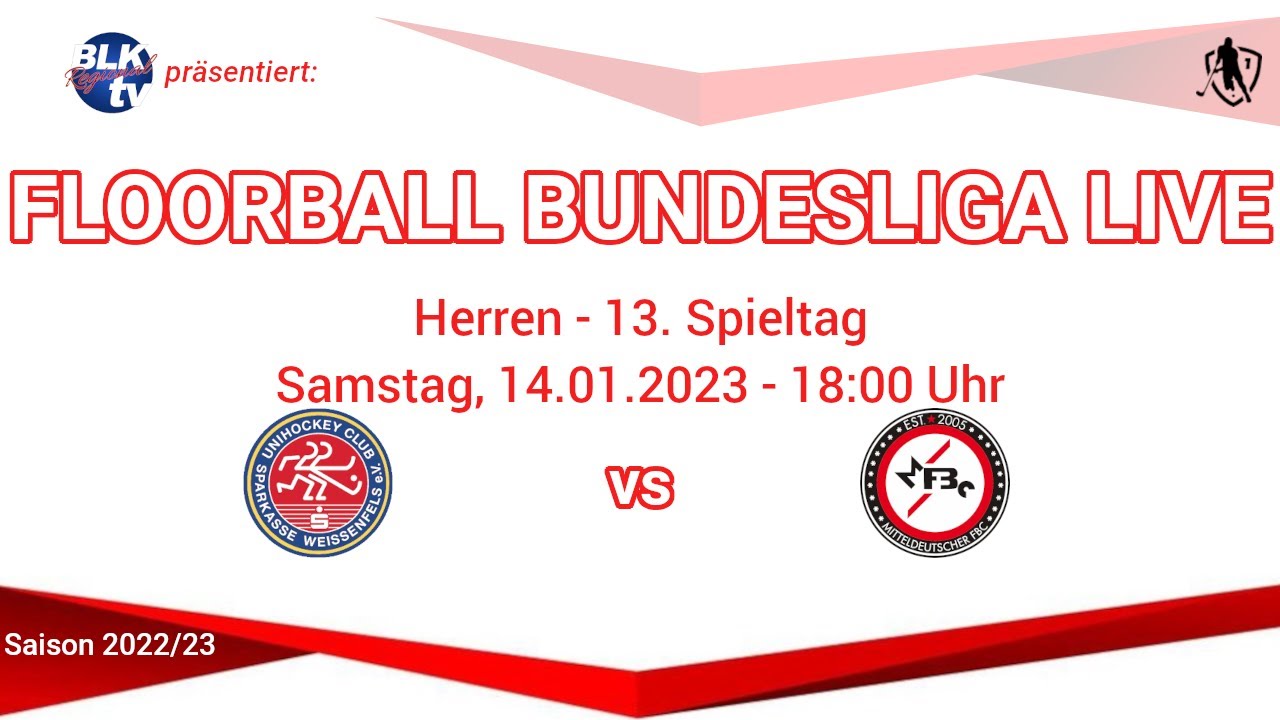 1. Floorball Bundesliga Herren - UHC Sparkasse Wei&szlig;enfels vs. MFBC Leipzig