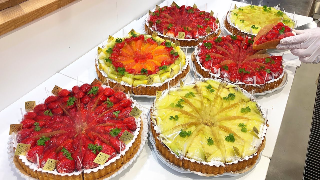 【スイーツ】新鮮なフルーツを使用したタルトを作る職人に密着！Make fruit tarts using fresh fruits