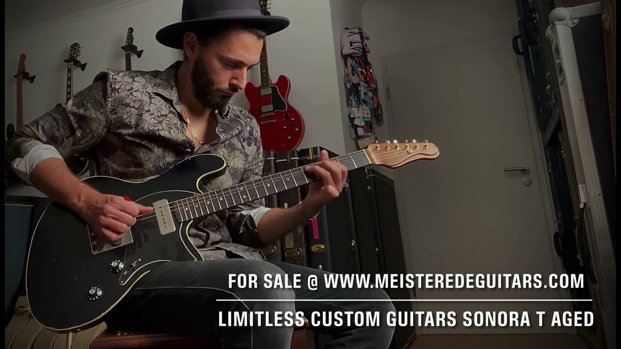 For sale @ www.MEISTEREDEGUITARS.com - Aged Limitless Custom Guitars Sonora T, roasted body & neck !