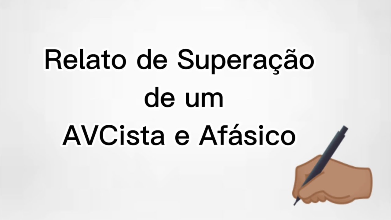 Ele conseguiu assinar sozinho - Evoluções de um AVCista e Afásico 