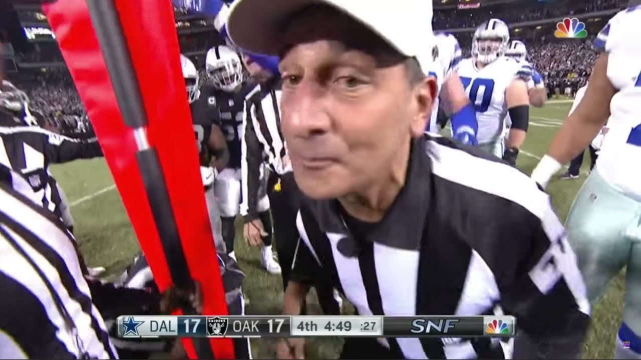 Gene Steratore references his famous index card measurement