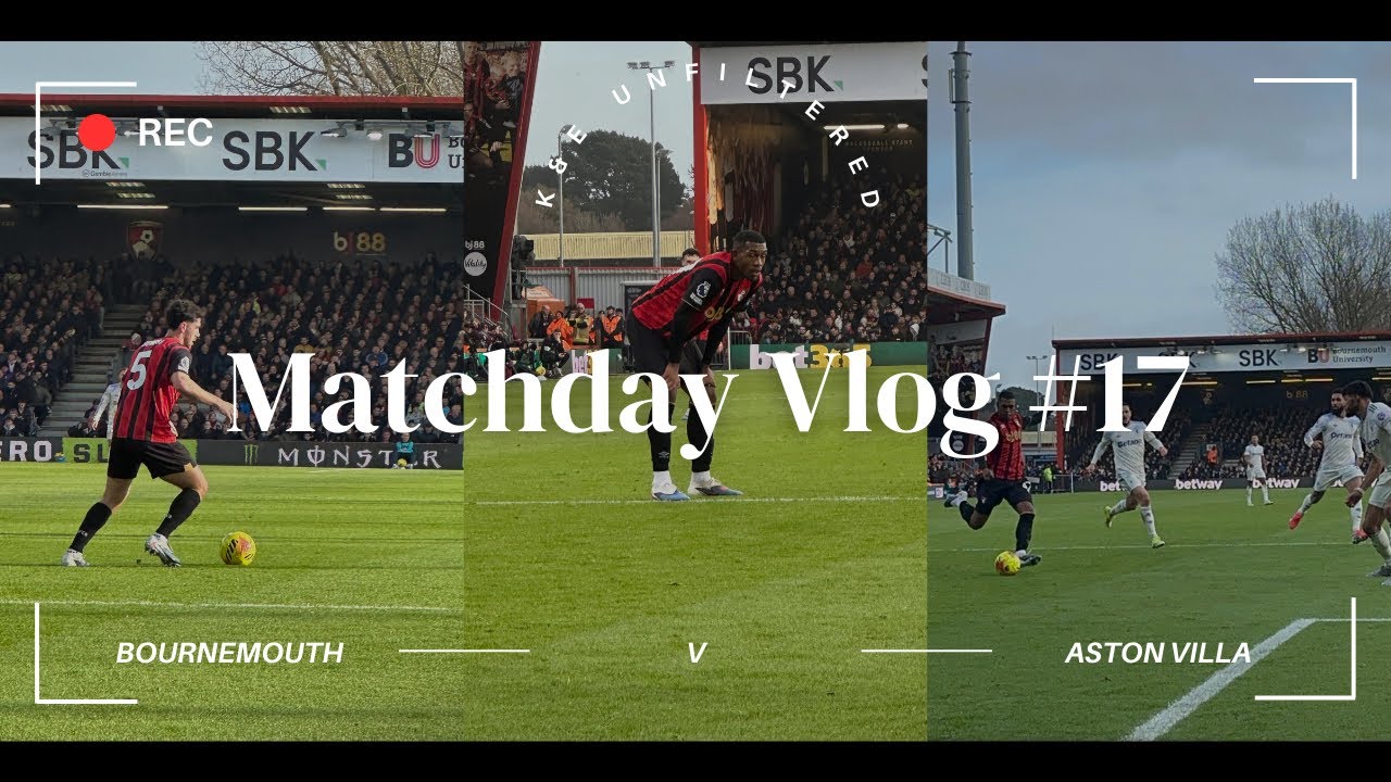 Boy From Brazil Scores on His Home Debut! Bournemouth 1–1 Aston Villa | Matchday Vlog 🍒🇧🇷