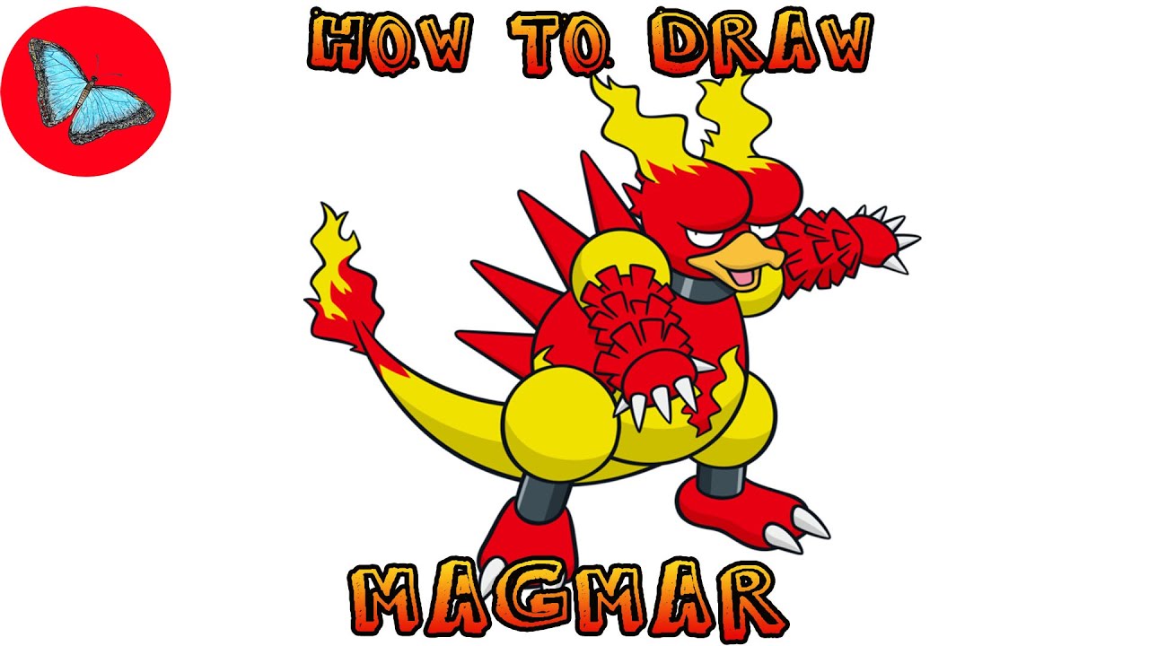 How To Draw Magmar Pokemon | Drawing Animals
