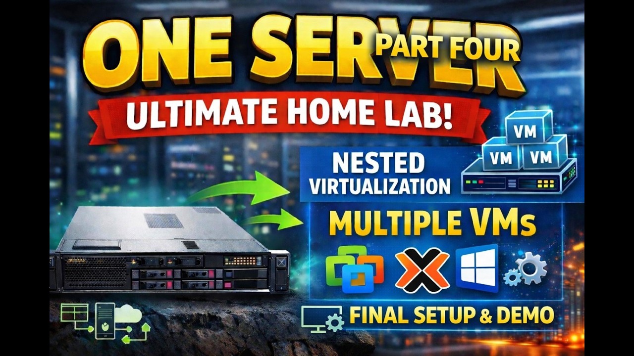 Build a Powerful Home Lab with just ONE Physical Server (Nested Virtualization Guide) Part 4 Vcenter