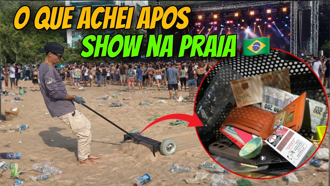 PASSEI ECOPENEIRA na praia e fiz a LIMPA ‼️ encontrei várias joias e pertences perdidos ✅