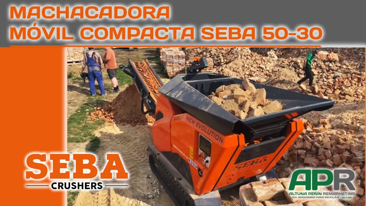Machacadora compacta de mandíbulas para escombro, piedras y restos de demolición SEBA 50-30