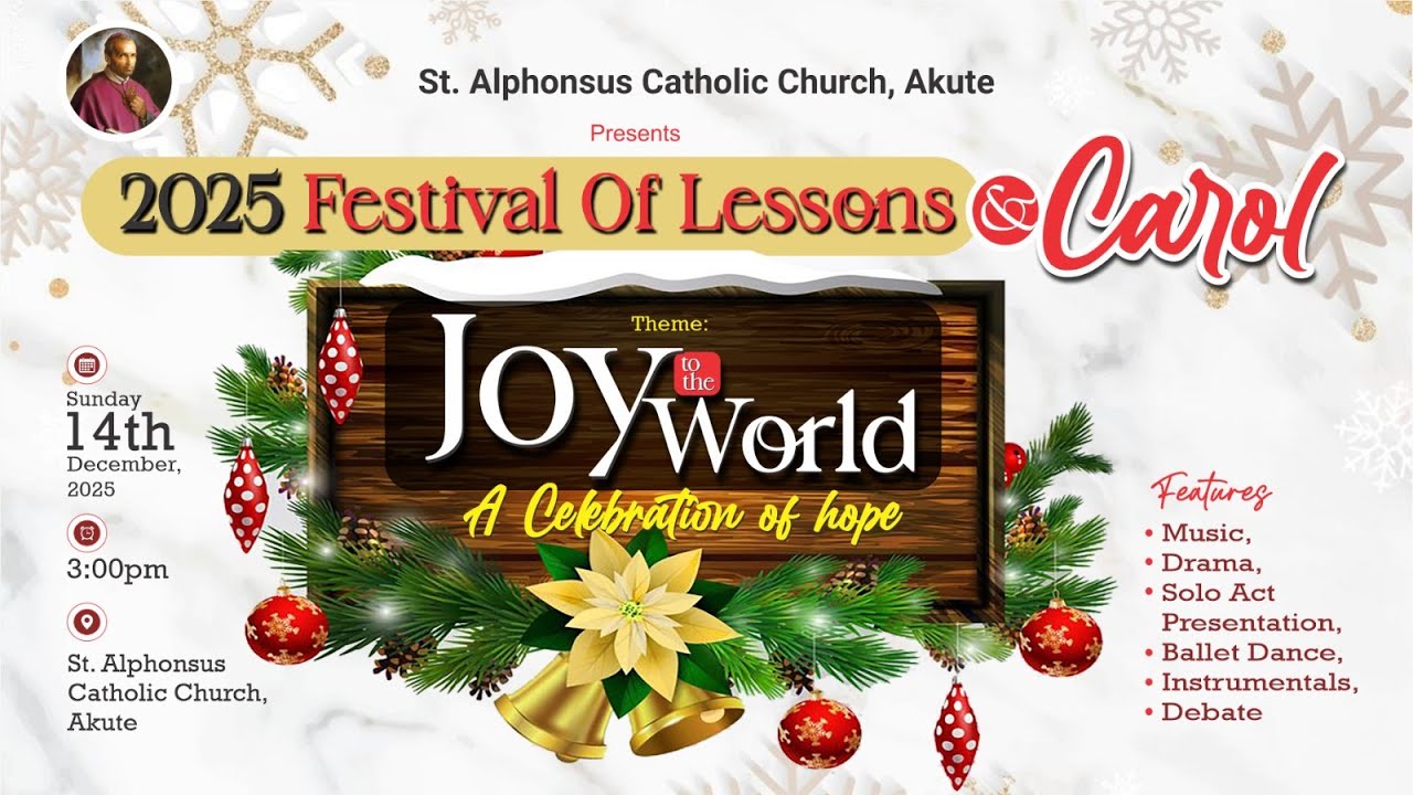 JOY TO THE WORLD | Festival of Lessons and Carol 2025 | 14th December Livestream