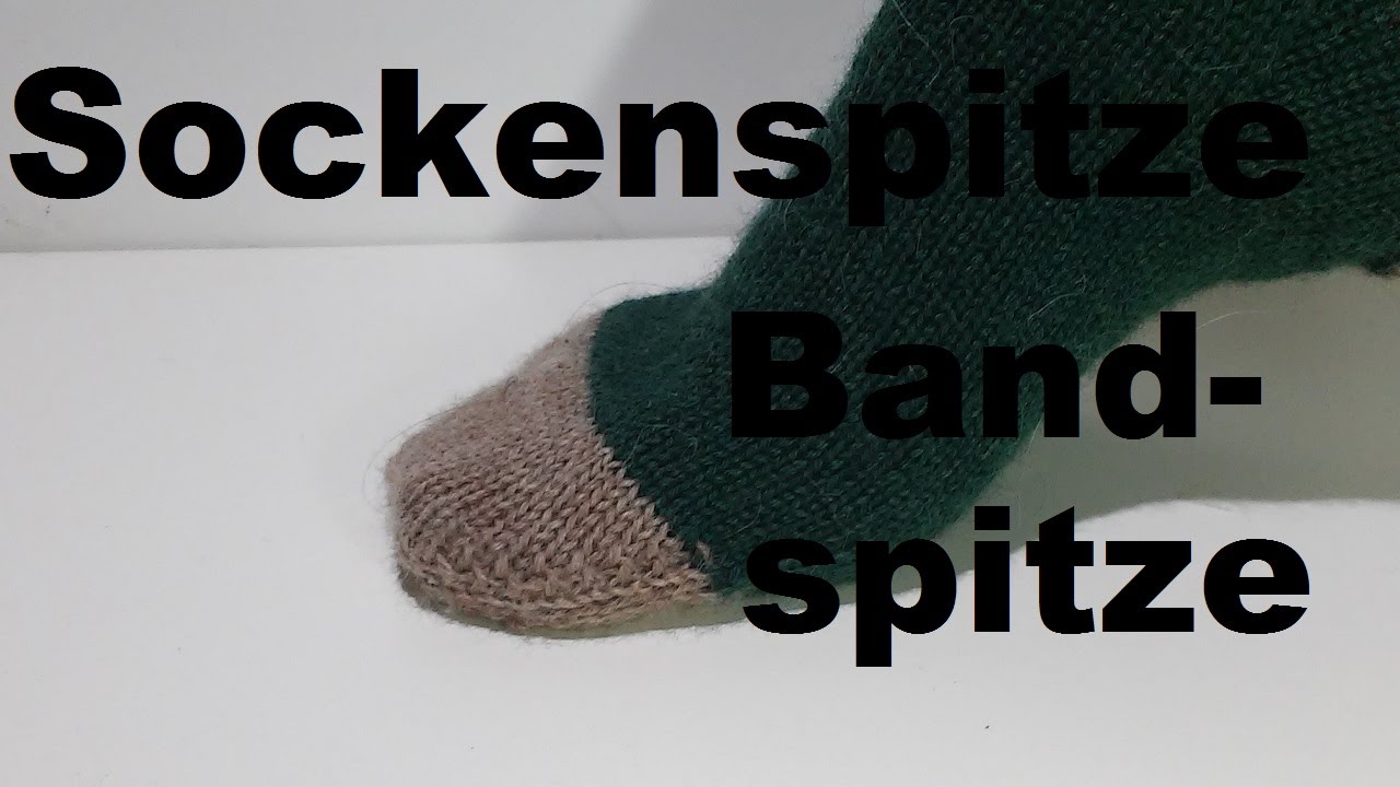 Socken Spitze stricken - Bandspitze