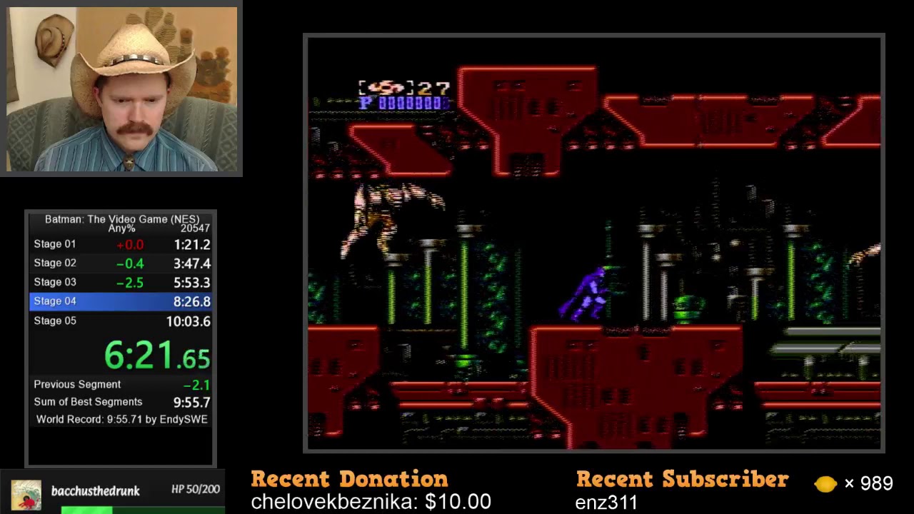 Batman: The Video Game NES speedrun in 9:59 by Arcus