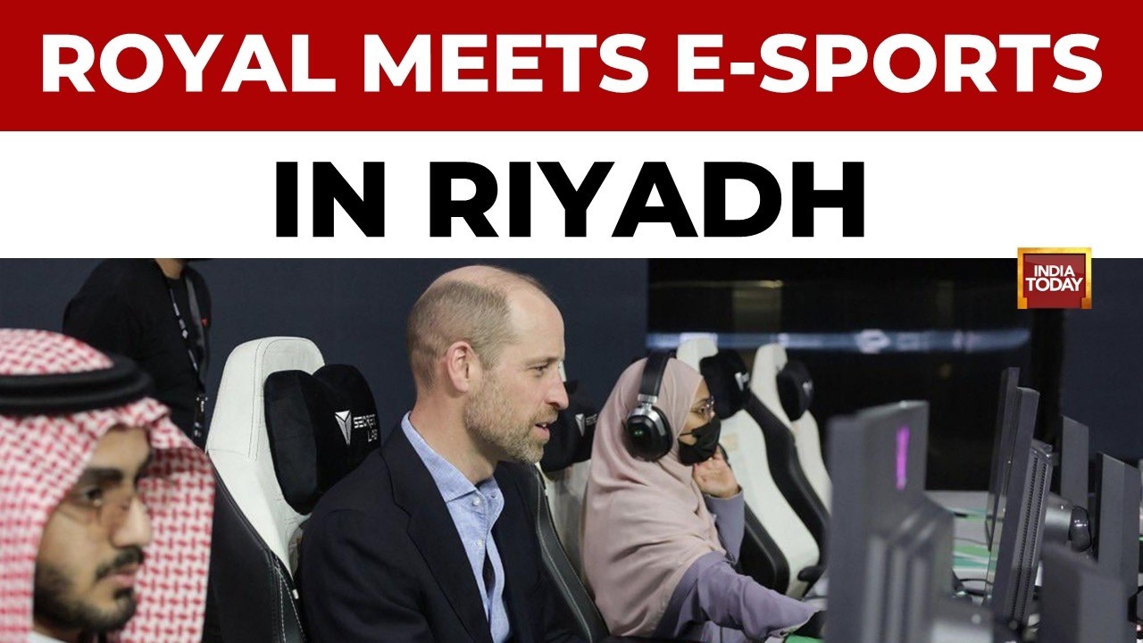 Prince William Tries E-Sports During Saudi Arabia Visit | Riyadh Gaming Tournament | Tech News