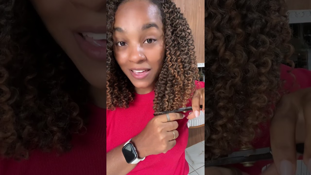 Como cortar um cabelo de fibra #foryou #cabelo #viral 