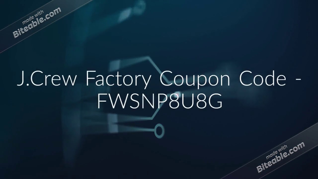 j.crew Factory Promo Code