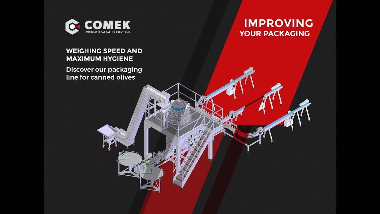 Weighing speed and maximum hygiene: discover Comek packaging line for canned olives